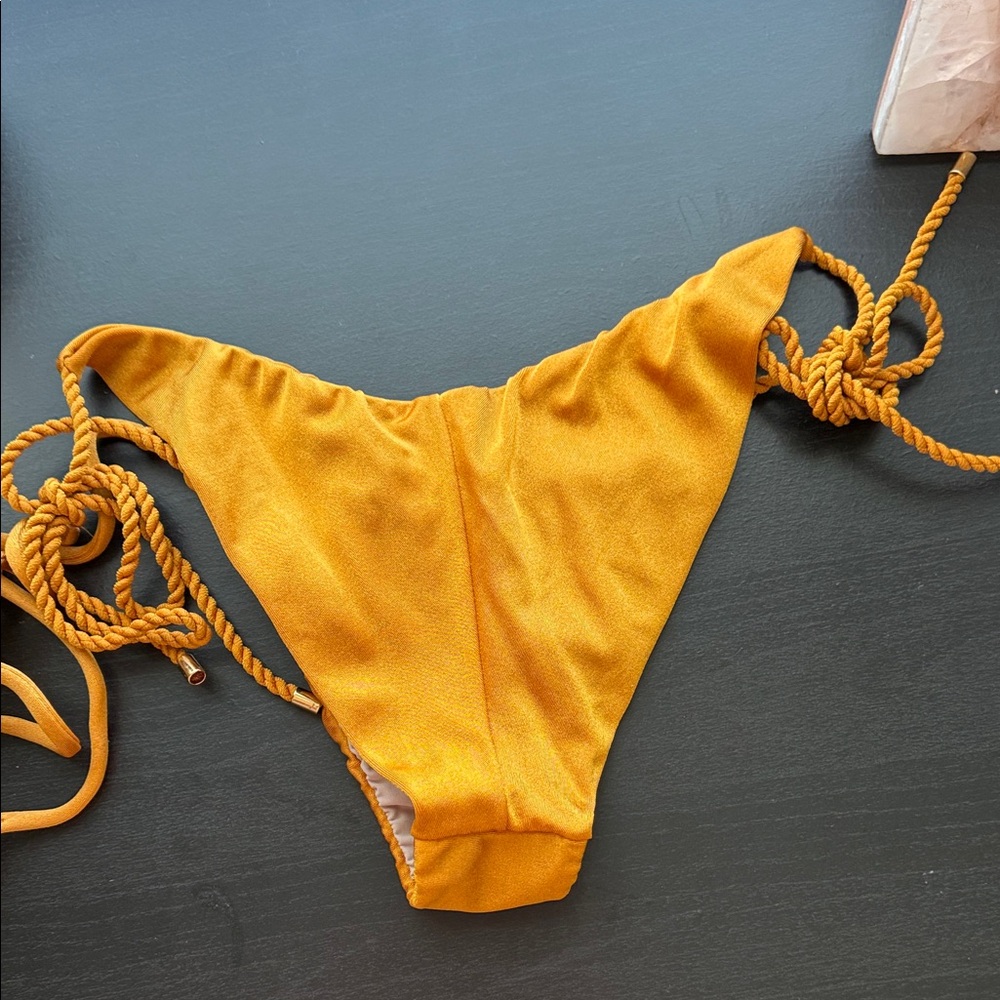 Mustard Yellow Triangle String Bikini - image 5